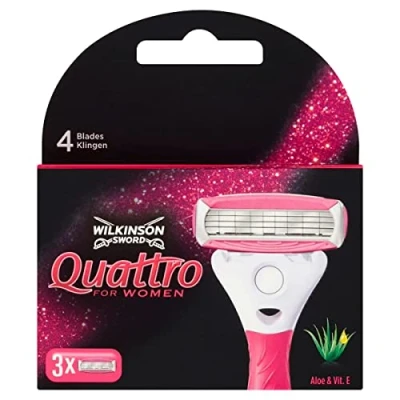 Image of 2 x Wilkinson Sword Quattro for Women Razor Blades Packs of 3