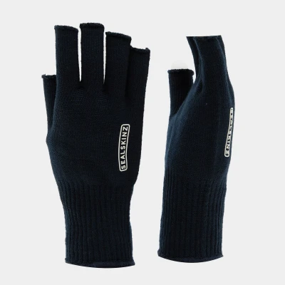 Image of SEALSKINZ Thornham Merino Liner Fingerless Glove Used Alone or Under Waterproof Gloves for Insulation Soft Feel Anti Odour