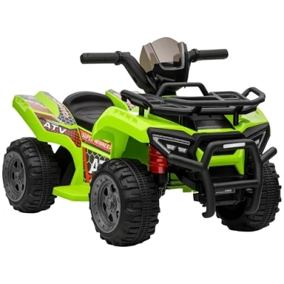 Image of HOMCOM 6V Kids Electric Ride on Car Toddlers Quad Bike ATV Toy With Music for 18 36 months Green