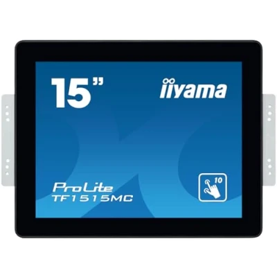 Image of iiyama Prolite TF1515MC B2 38 cm 15 Inch LED Monitor XGA Open Frame 10 Point Multitouch Capacitive VGA HDMI DP IP65 Touch Through Glass Anti Fingerprint Black