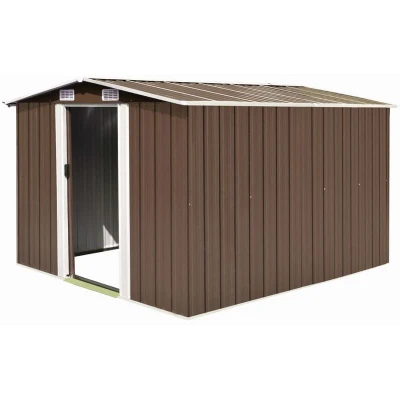 Image of vidaXL Garden Shed 257x298x178 cm Metal Brown