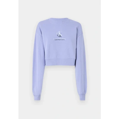 Image of Calvin Klein Jeans Shadow Graphic Crewneck Sweatshirt, Women&#039;s, Size: Small, Persian violet