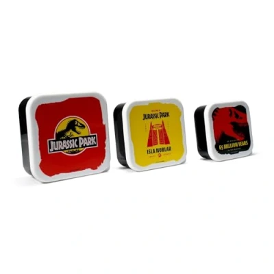 Image of Half Moon Bay Jurassic Park Set of Three Snack Boxes