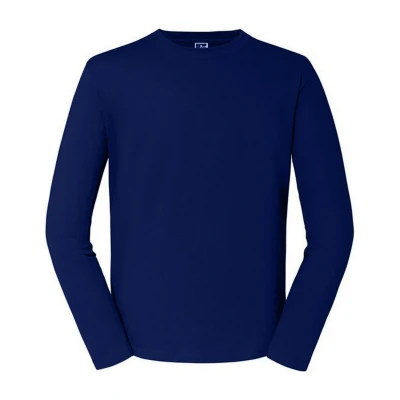 Image of Russell Athletic Mens Classic Long Sleeved T Shirt (Navy) Size Large