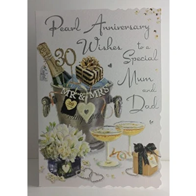 Image of Jonny Javelin Pearl 30th Anniversary Special Mum &amp; Dad Card