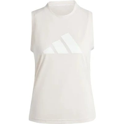 Image of adidas Women&#039;s Train Essentials Big Performance Logo Training Tank Top, Putty Mauve/White, M
