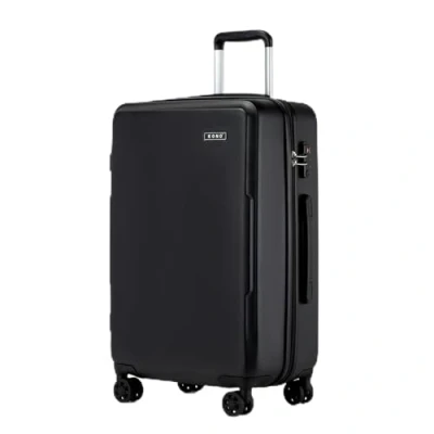 Image of Kono 24&quot; Medium Check in Suitcase PC+ABS Hard Shell Luggage Lightweight Durable Travel Bag with Double Spinner Wheels TSA Security Lock (Black)