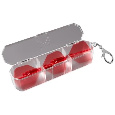 Image of TARGET Darts K Flex Flights Storage Case Stores Set of 3 Kflex Flight and Shaft System Holder, Case, Dart Accessories Hard with Key Chain
