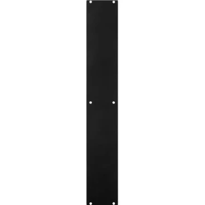 Image of Plain Door Finger Plate 500 x 75mm Matt Black Steel Push