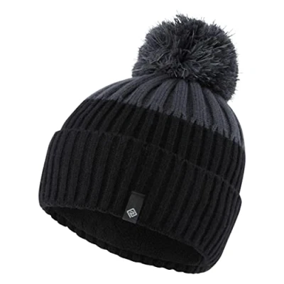 Image of Ronhill Running, Bobble Hat, Black/Charcoal, O/S