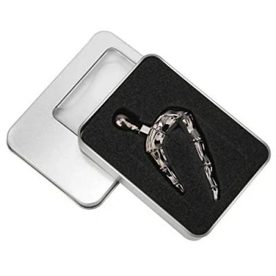 Image of Guitar Capo, Adjustable Tightness Skull Capo Clamp Kapo Tuning Folk for Acoustic Ukulele(Black)