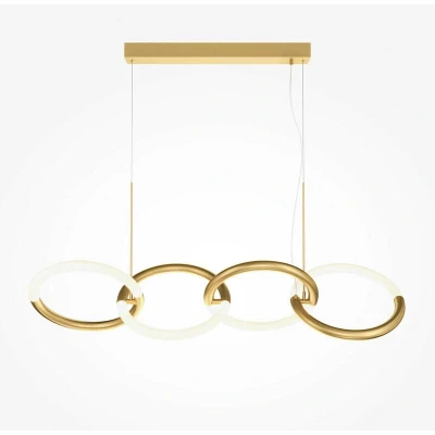 Image of Maytoni Node Modern 4 Light Bar Pendant Ceiling Gold Integrated LED 3000K