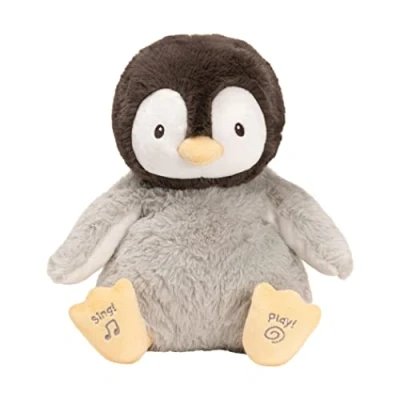 Image of GUND Kissy the Penguin Sings, Speaks and Throws Kisses, Language Optionally Adjustable in German or Italian, from 10 Months
