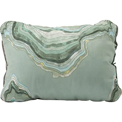 Image of Therm a Rest Cascade Compressible Cushion with Drawstring, Camping Pillow, Colour: Topowave, Size: Small
