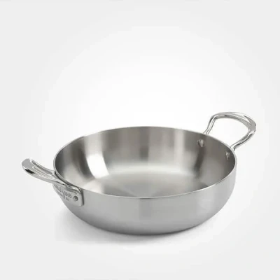 Image of Samuel Groves STP7451DRHS Classic 20cm Stainless Steel Triply Chefs Pan Double Handled