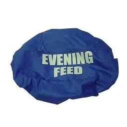 Image of Horse/Pont Feed Bowl Bucket Elasticated Cover Navy Blue EVENING