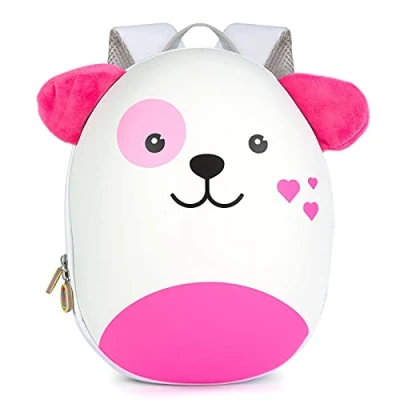Image of boppi Tiny Trekker Kids Backpack for Holiday Travel &amp; Nursery School Toddler Bag Boys Girls 4 Litre Preschool Rucksack Pink Dog