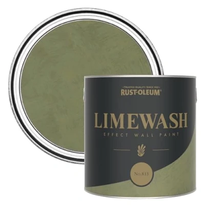 Image of Rust Oleum Green Limewash Effect Wall Paint No.833 2.5L
