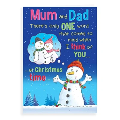 Image of Regal Publishing Humour Christmas Card Mum &amp; Dad 9 x 6 inches, C85553