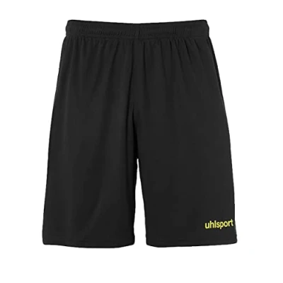 Image of uhlsport Center Basic Shorts Men&#039;s Black/Fluo Yellow, X Large