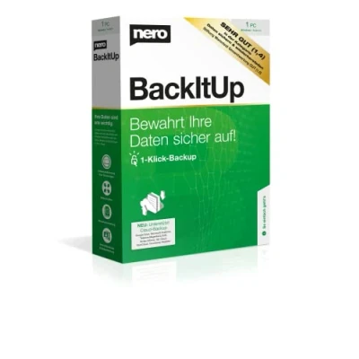 Image of Nero BackItUp Download Link Box Data Protection, Backup, Recovery, Cloud Unlimited Run Time, 1 PC Windows 11 / 10 8 7