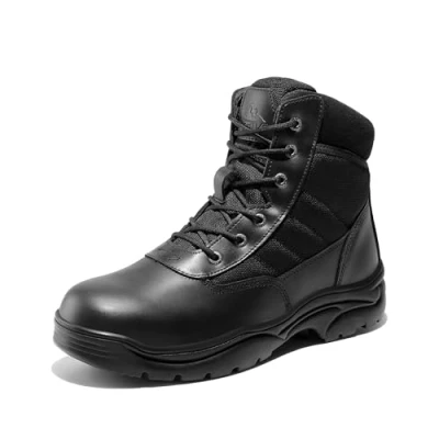 Image of NORTIV 8 Men&#039;s Waterproof Tactical Work Boots Leather Outdoor Hiking Military 6 Inches Motorcycle Combat Boots,Size 11,Black,Contractor New