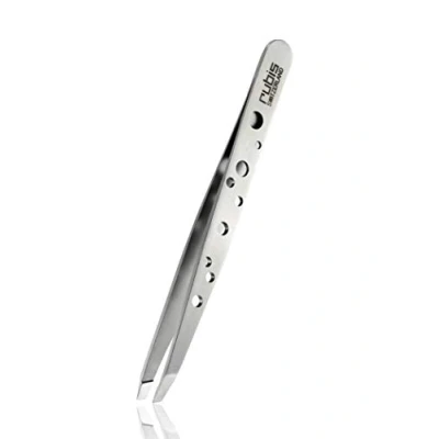 Image of Rubis Classic Collection Professional Eyebrow Tweezers Slanted Tip for Plucking and Hair Removal (Elegance)