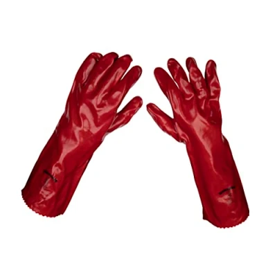 Image of Worksafe Red PVC Gauntlets 450mm Pair