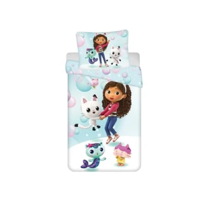 Image of My sweety pop Bedding Set Gabby&#039;s Dollhouse 2 Pieces Child Duvet Cover Reversible 140 x 200 Pillowcase 70 90 cm 100% Polyester Gabby