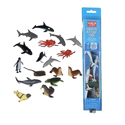 Image of Wild Republic Europe ApS 28cm Tube Aqua Animals, Aquatic