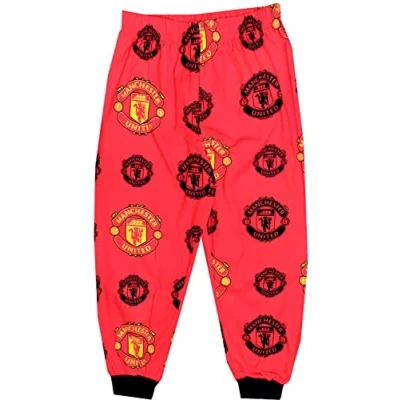 Image of Kids Man Utd Fleece Lounge Pants Bottoms Manchester Pyjamas United Pjs 5 12 Years (7 8 Years)