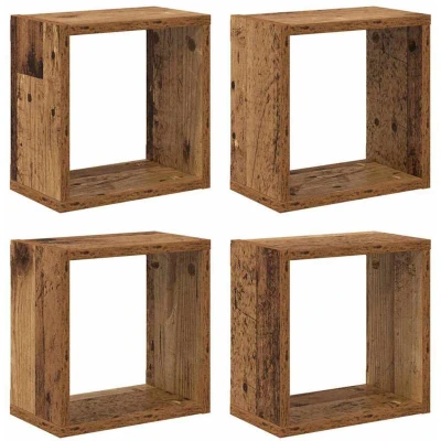 Image of vidaXL Wall Shelves Old Wood Solid Reclaimed 26 x 15 cm