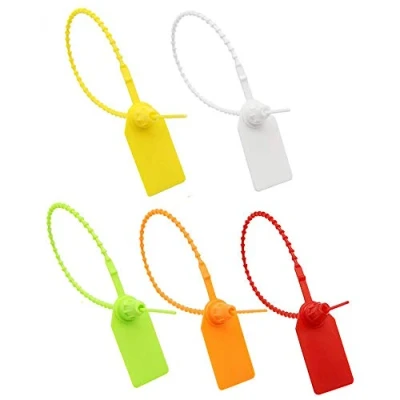 Image of Security Tag, 100 Pcs Plastic Cable Tie Labels, Tag Seal, Tamper Tags, Seals Pull, for Clothing Shoes Handbags Luggage Logistics Transportation Tags