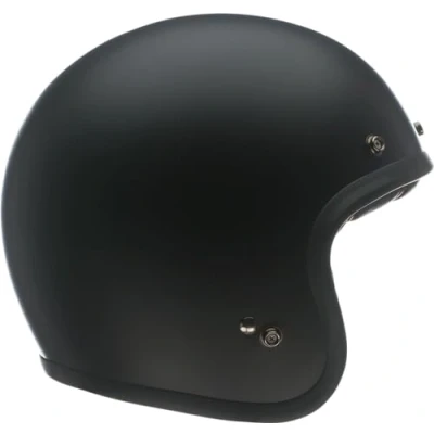 Image of Bell Custom 500 Unisex Adult Open face Street Helmet (Solid Matte Black, Medium) (D. O. T. Certified)