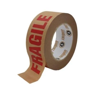 Image of Trojan Packaging Kraft Fragile Printed Paper Tape 48mm x 50m