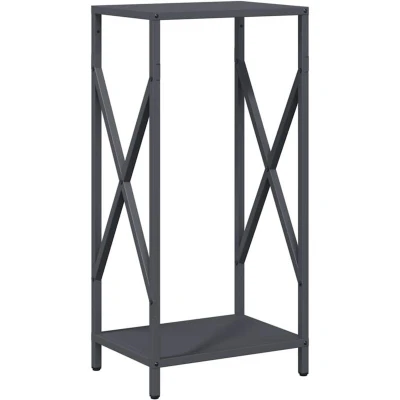 Image of vidaXL Firewood Rack Anthracite 34x25x70 cm Cold rolled steel