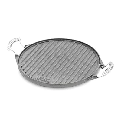 Image of Vaello La Valenciana 3442 Cast Iron Griddle Round Plate, 43 cm, Silver