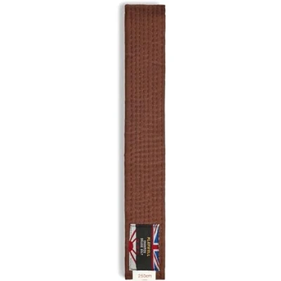 Image of Playwell Martial Arts Cotton Solid Coloured Grading Belt Brown (280cm)