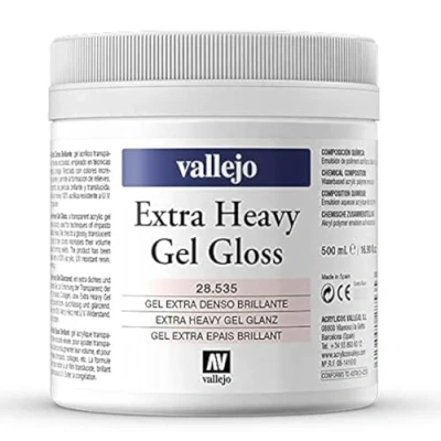 Image of Vallejo Acrylic Extra Heavy Gel Gloss Medium, 500ml