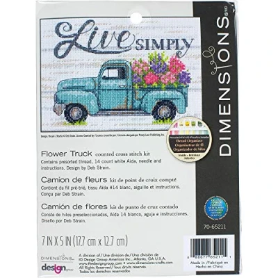 Image of Dimensions Counted Cross Stitch Kit for Beginners, Cotton, 14 Cnt. White Aida, 7 Inches x 5