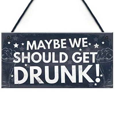 Image of RED OCEAN Funny Home Bar Sign For Garden Plaque Man Cave Pub Alcohol Gift Keepsake