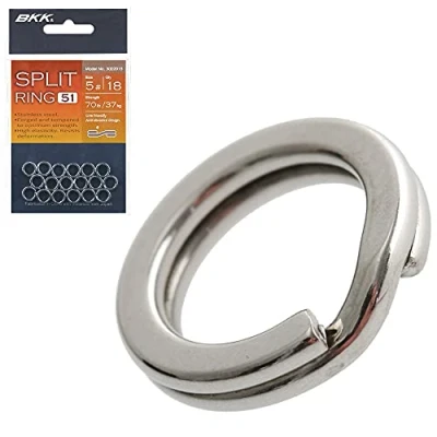 Image of BKK Split Ring 51 4# Fishing swivels
