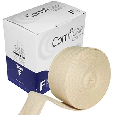 Image of Comfigrip Elasticated Tubular Compression Fit Support Bandage Size F (10cm x 10m) for Limb Circumference 28 36cm