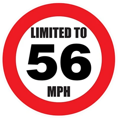 Image of 56 mph Speed Restriction Vinyl Sticker Lorry Van Car