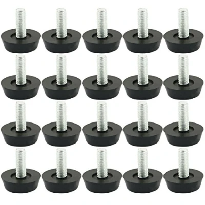 Image of sourcing map Screw on Furniture Glide Leveling Foot Adjuster 22mmxM6x20mm 20 Pcs