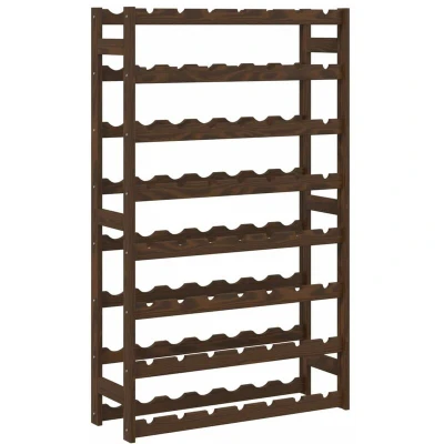 Image of vidaXL Wine Rack for 56 Bottles Brown Solid Wood Pine
