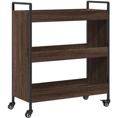 Image of vidaXL Kitchen Trolley Brown Oak 70x30x82 cm Engineered Wood