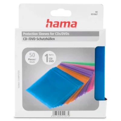 Image of Hama CD/DVD Protective Sleeves 50, coloured