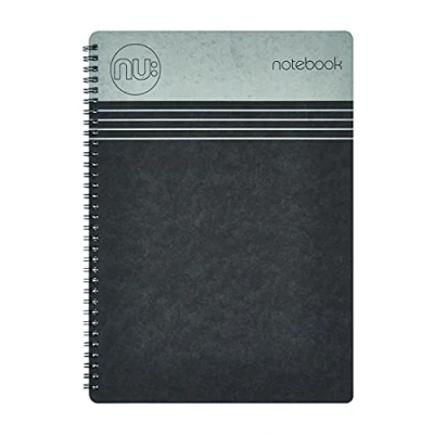 Image of NU Notebooks Craze Cloud Range A5 Black Notebook Wirebound Stationery Ruled Notepad 110 Pages, NU003357 FSC BK