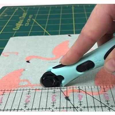 Image of Crafters Dream Light Blue Soft Grip Rotary Cutter 18mm Right &amp; Left Handed
